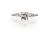 Charming Design Round Cut AAA CZ 925 Sterling Silver Affordable Wedding Engagement Bridal Ring